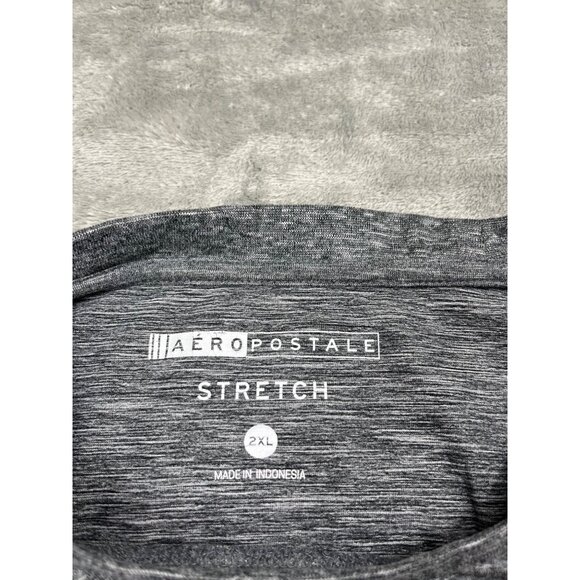 Aeropostale Mens 2XL Gray Heather Stretch Long Sleeve Performance Workout Shirt - Picture 3 of 13